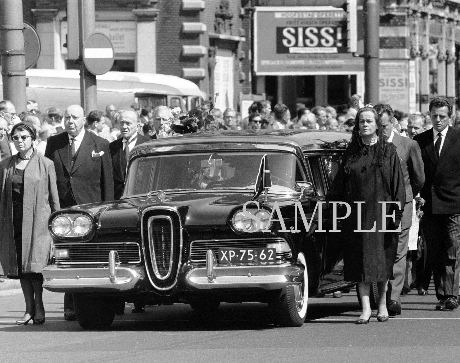 1958 Rare EDSEL PACER HEARSE Amsterdam Funeral PHOTO  (163-C)