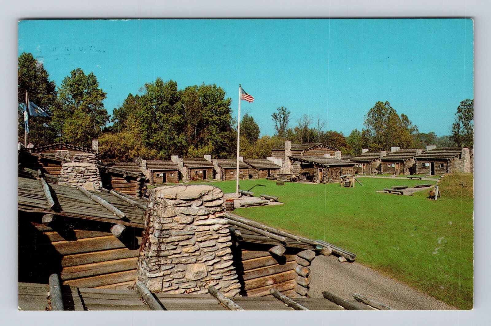 Richmond KY-Kentucky, Inside View Of Fort Boonesborough, Vintage Postcard