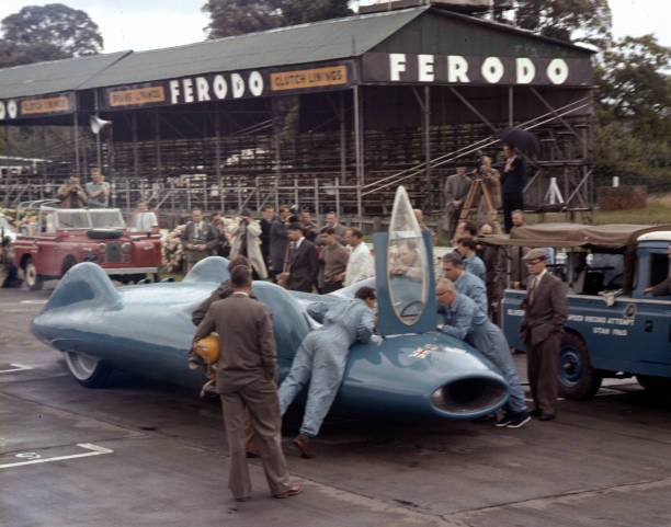 Sport Motor Racing pic 1960 Donald Campbells new Bluebird car Good- Old Photo
