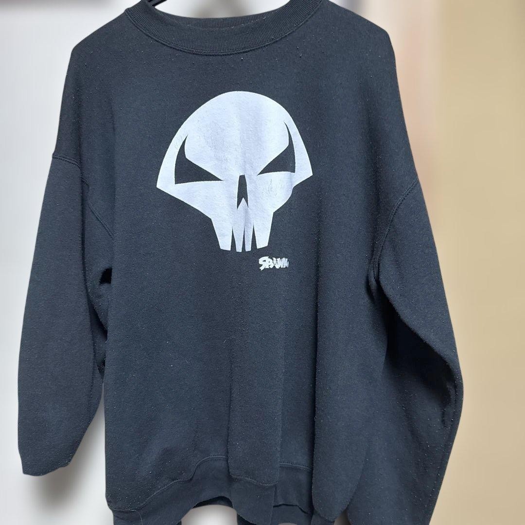 Spawn Cyber Graphic Sweatshirt Old COSPA Size L Pilling Used Vintage Style Japan
