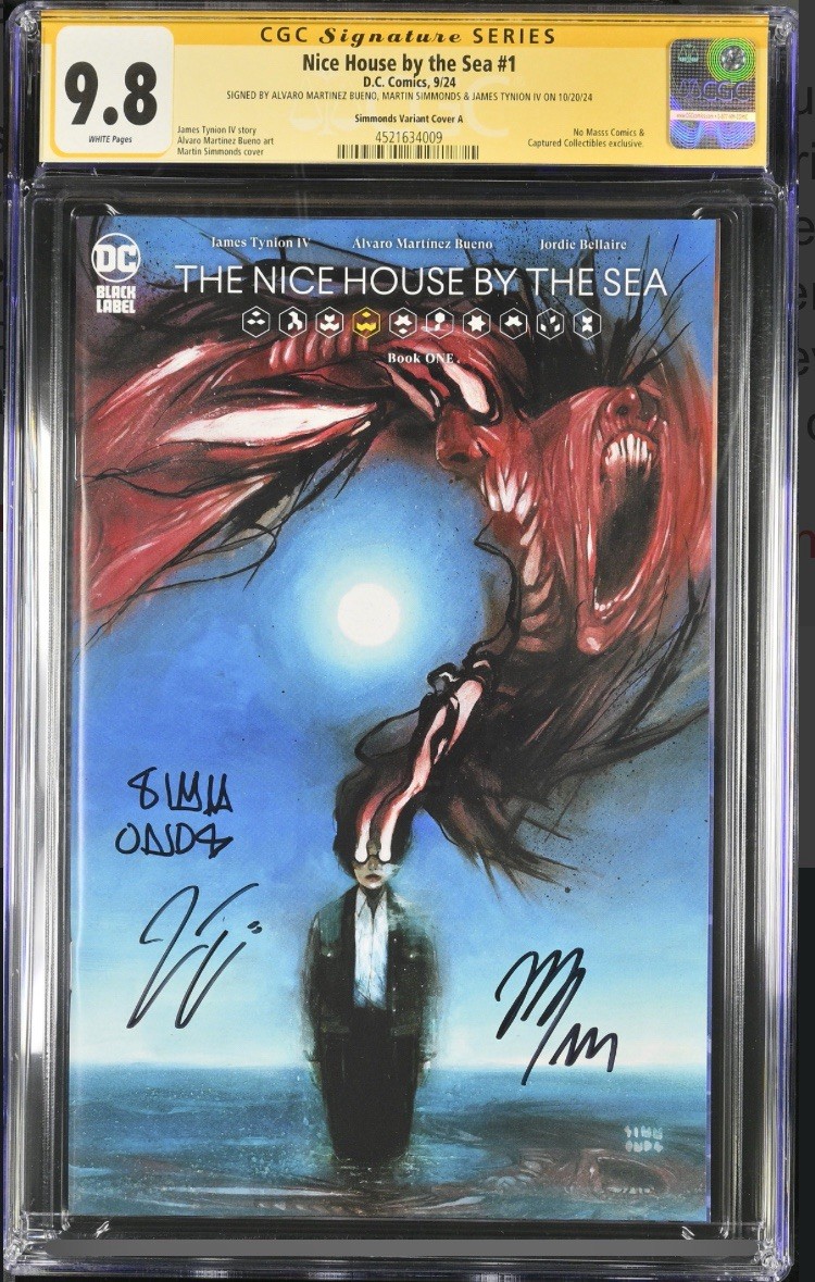 Nice House by the Sea #1 CGC 9.8 SS signed by Tynion , Simmonds, Martinez 3x sig Nice House by the Sea #1 CGC 9.8 SS signed by Tynion , Simmonds, Martinez 3x sig