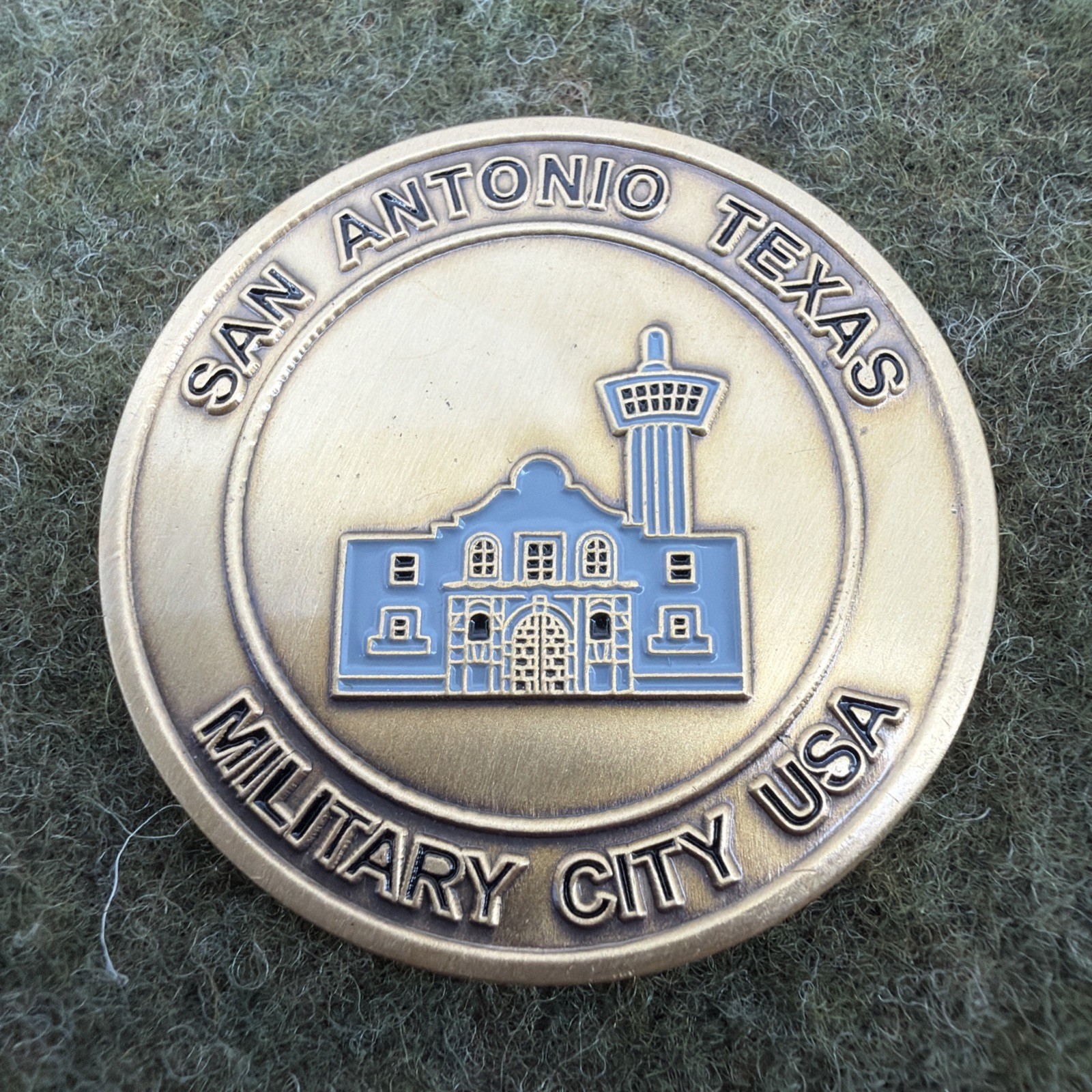 VintageMilitary City USA San Antonio Texas US Military Challenge Coin