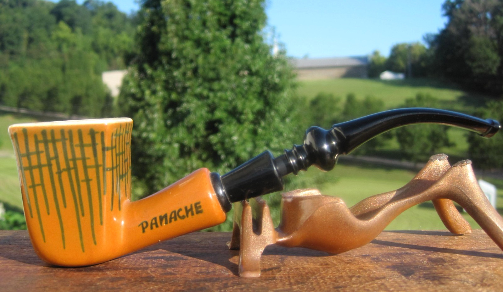  Panache Holland (Royal Goedewaagen) Ceramic Bent Dublin Estate Pipe 6.3/4\