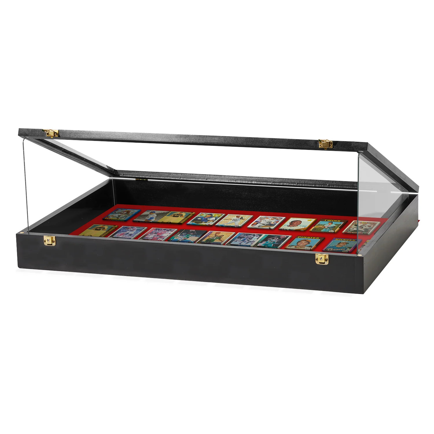 PENNZONI Trade Show Display Case Portable Black w/ Acrylic Side Guards
