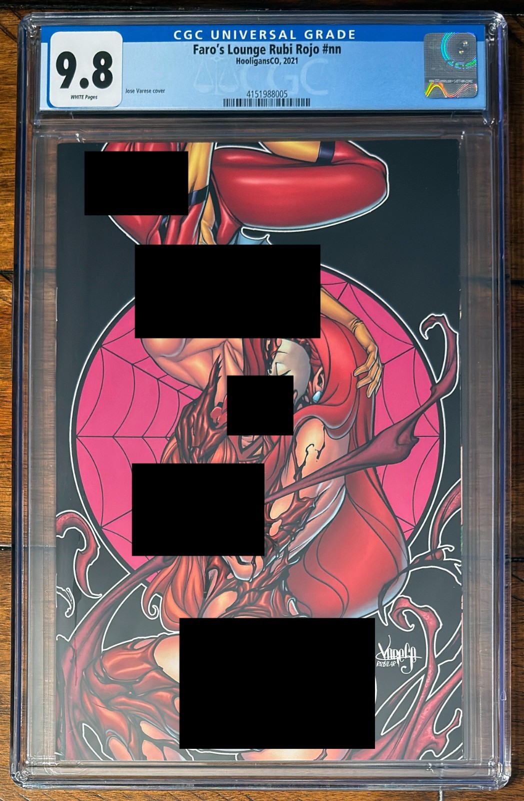 Faro's Lounge Rubi Rojo CGC 9.8 Spidey Jose Varese Cover Hooligans Virgin Cover