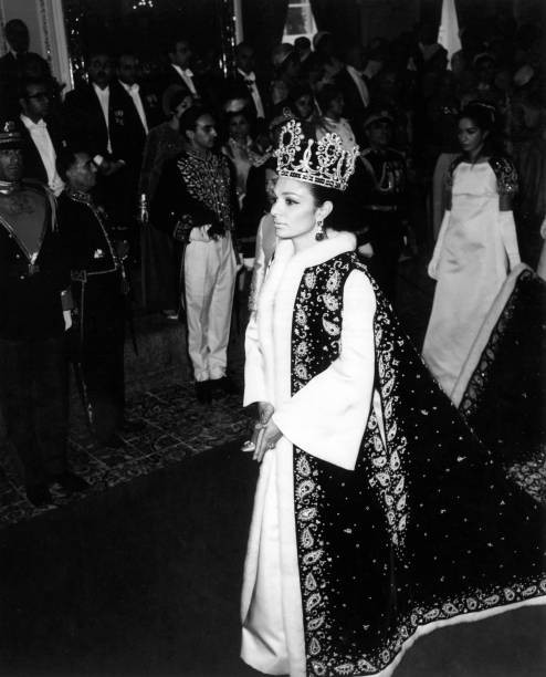 The crowning of Empress Farah Diba third wife of last Shah Mohamma- Old Photo