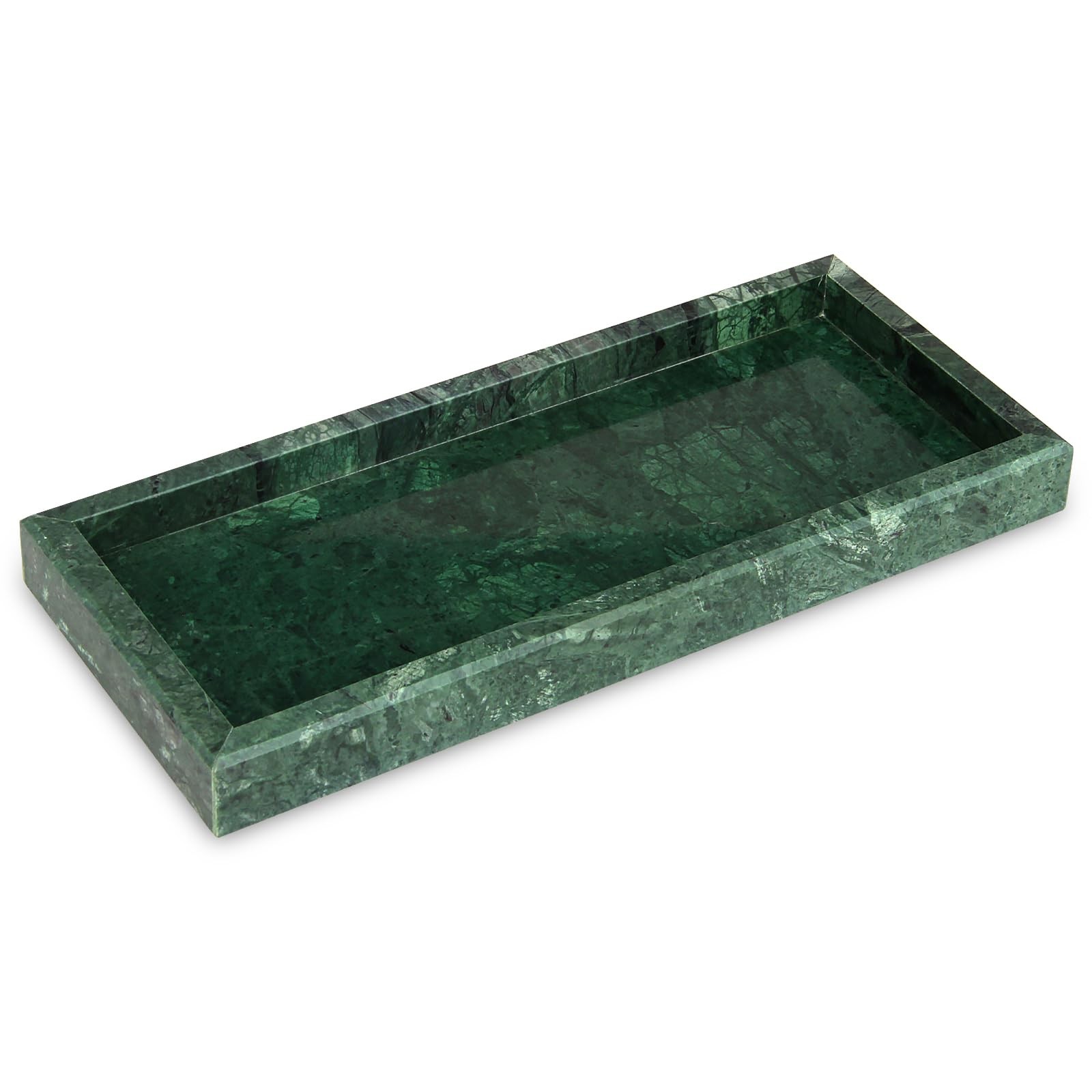 HESHIBI Marble Bathroom Vanity Tray Blackish Green 12\