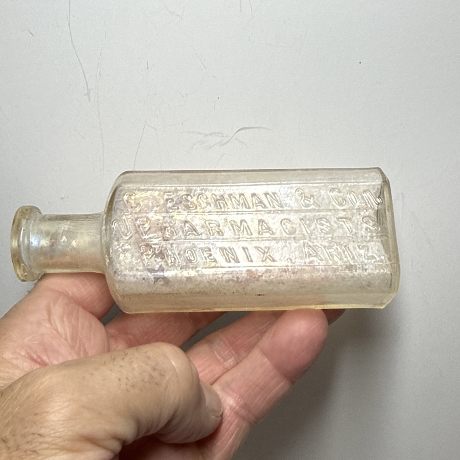 Rare “C. Eschman & Co., Pharmacist Phoenix Arizona” Druggist Bottle 