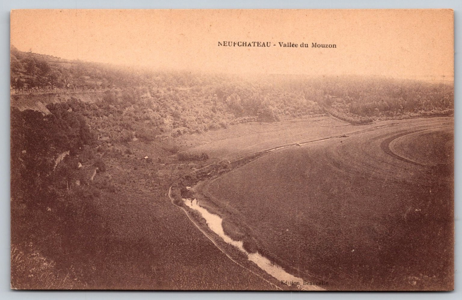 Neufchâteau Vallée du Mouzon France Vintage Sepia Postcard Brauer & Cie D241
