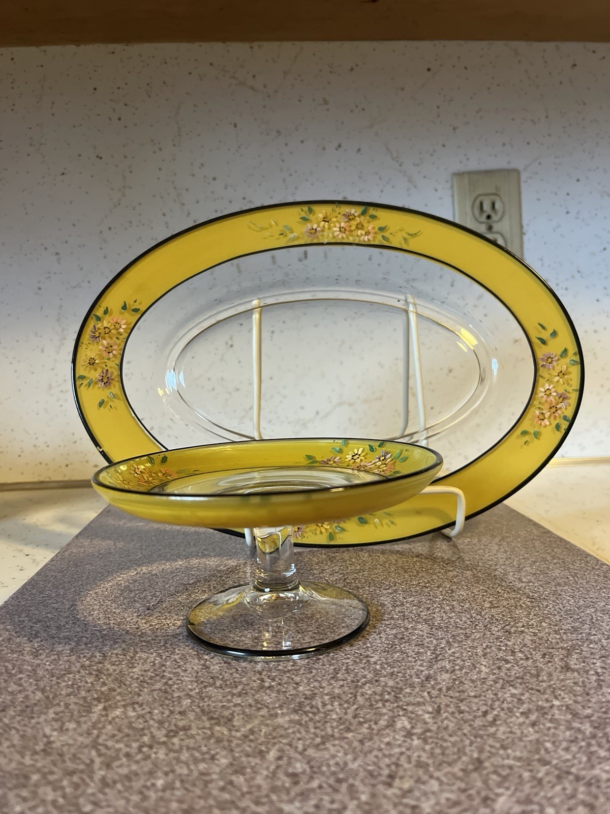 Vintage Reverse Painted