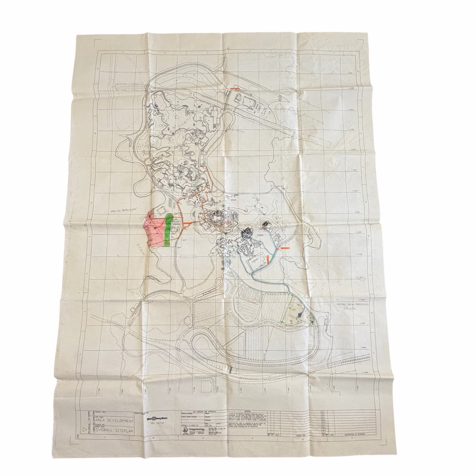 Disney Imagineering Animal Kingdom Site Plan Map Beastly Kingdom Dinoland 1994