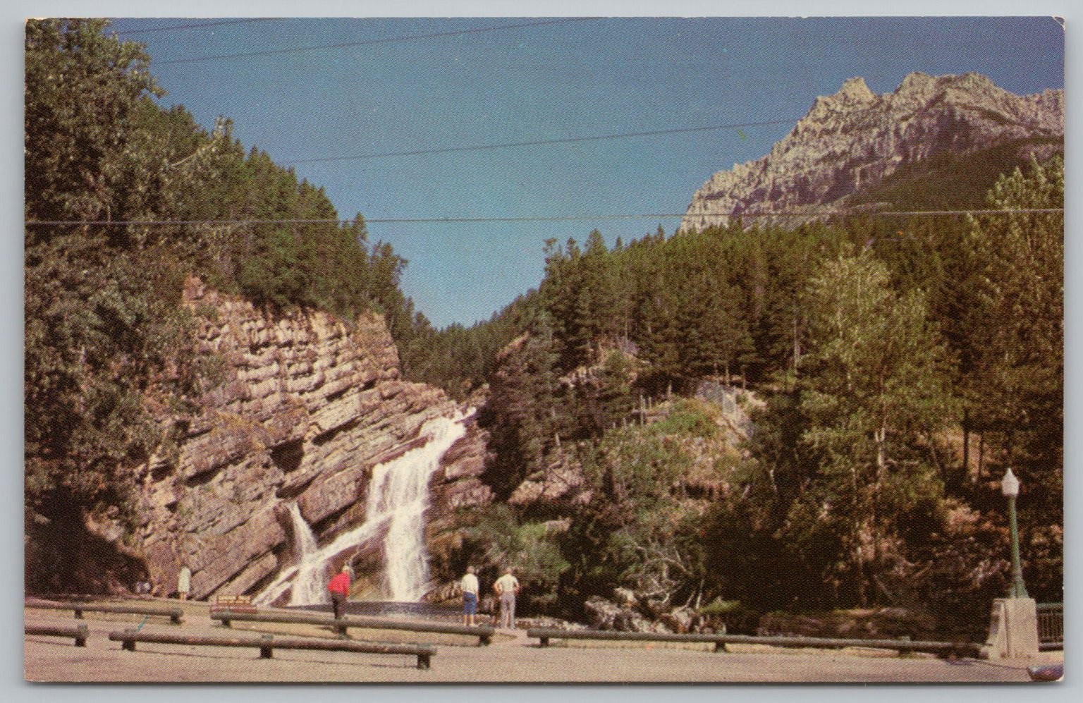 Cameron Falls Waterton Lakes National Park Alberta Canada Vintage Postcard UNP