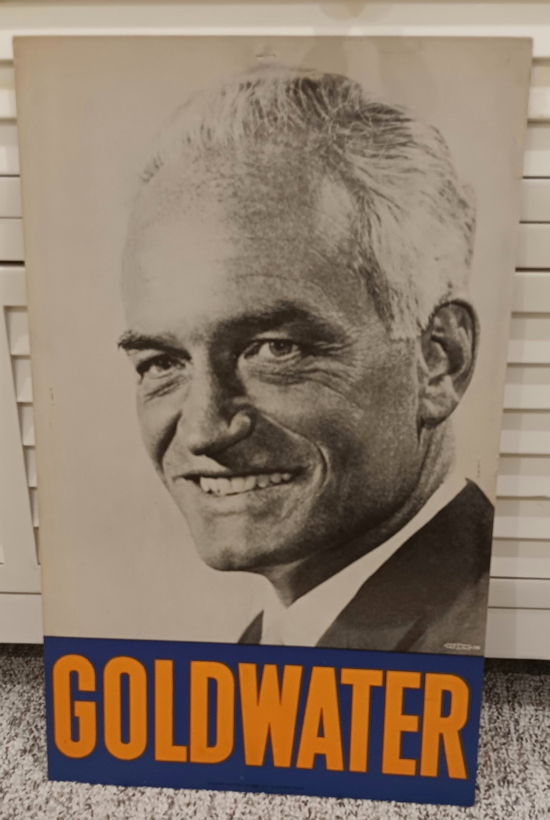 1964 Barry Goldwater Presidential Campaign Poster Orig Union Bug Cardboard