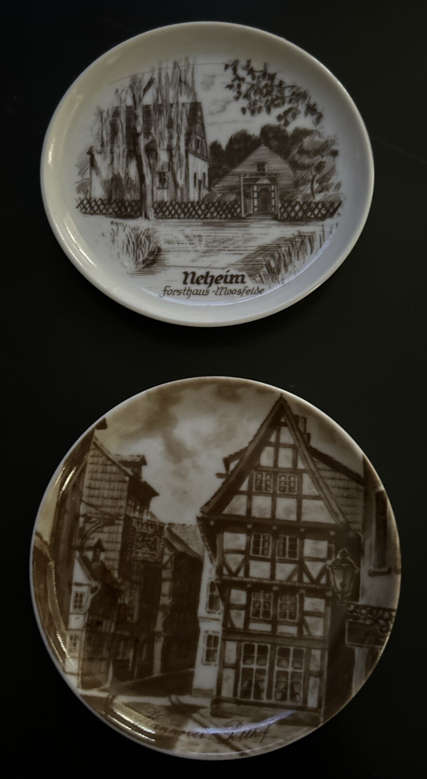 TRINKET  PLATE PLATES  2 With Neheim W. GERMANY KAISER LOT