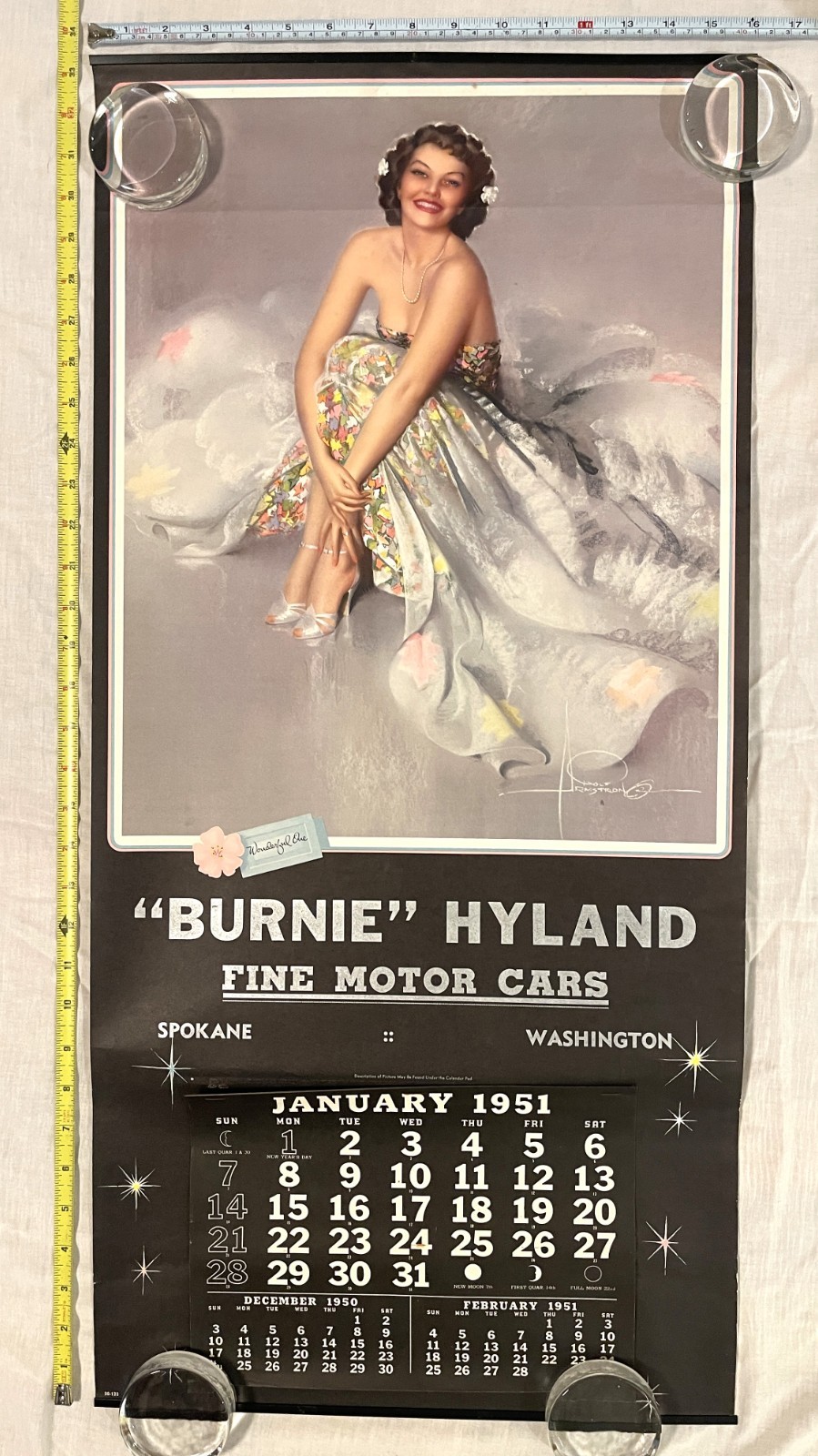 Vintage 1951 Rolf Armstrong pin-Up Calendar - complete - 33 Vintage 1951 Rolf Armstrong pin-Up Calendar - complete - 33