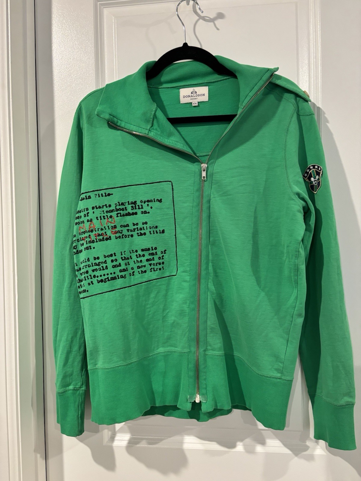 Vintage Donaldson × Disney Mickey Mouse Green Zip Up Jacket Rare