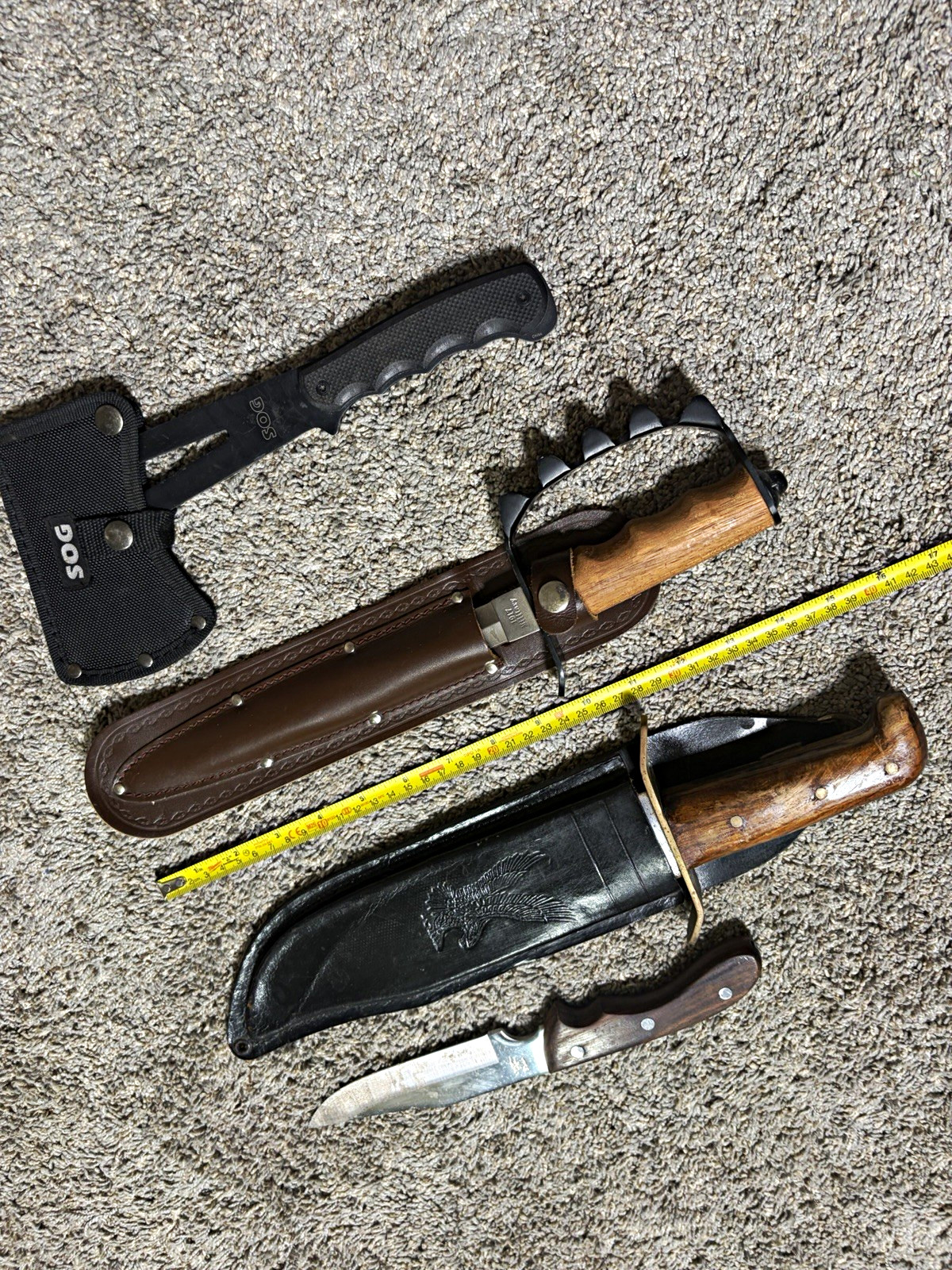 Mixed Brands Vintage Fixed Blade Knife Lot sold as is collectible 