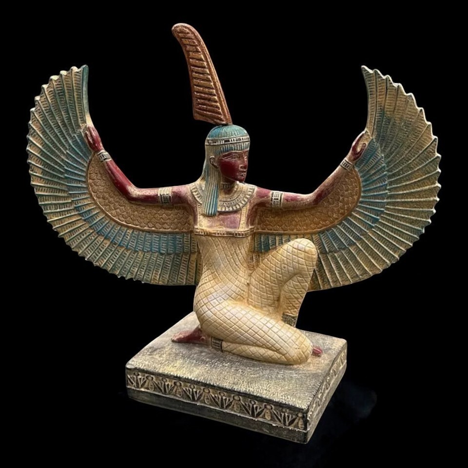 Rare Ancient Egyptian Antique Goddess Maat Statue Unique Pharaonic Egyptian BC