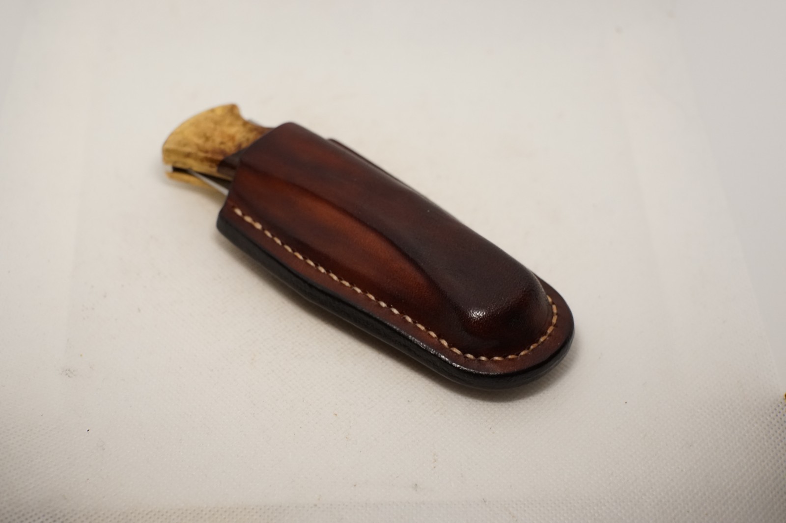 handmade buck 110 custom leather sheath mahogany brown, waxed, Sheath Only handmade buck 110 custom leather sheath mahogany brown, waxed, Sheath Only