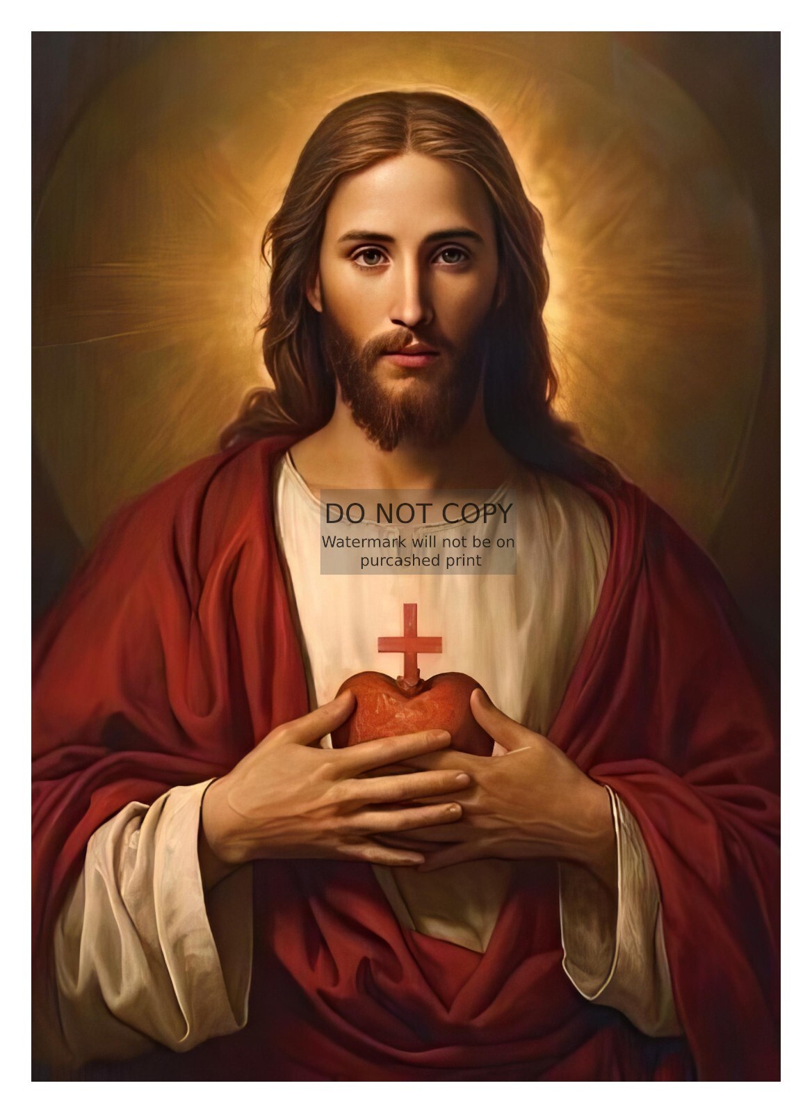 JESUS CHRIST OF NAZARETH SACRED HEART CHRISTIAN 5X7 PHOTO JESUS CHRIST OF NAZARETH SACRED HEART CHRISTIAN 5X7 PHOTO