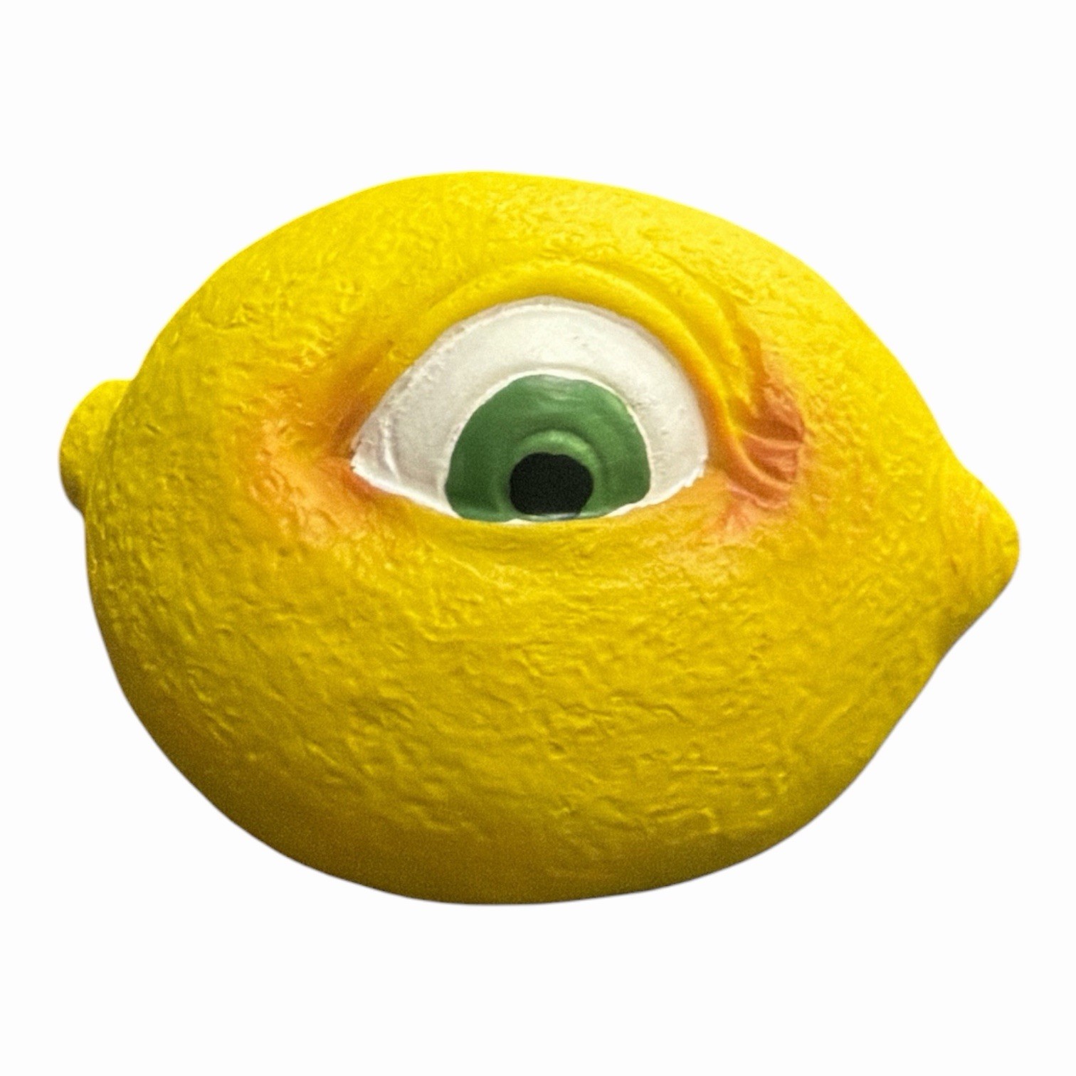 Vintage Novelty Lemon Figurine Hidden Eyeball Gag Gift Hard Resin