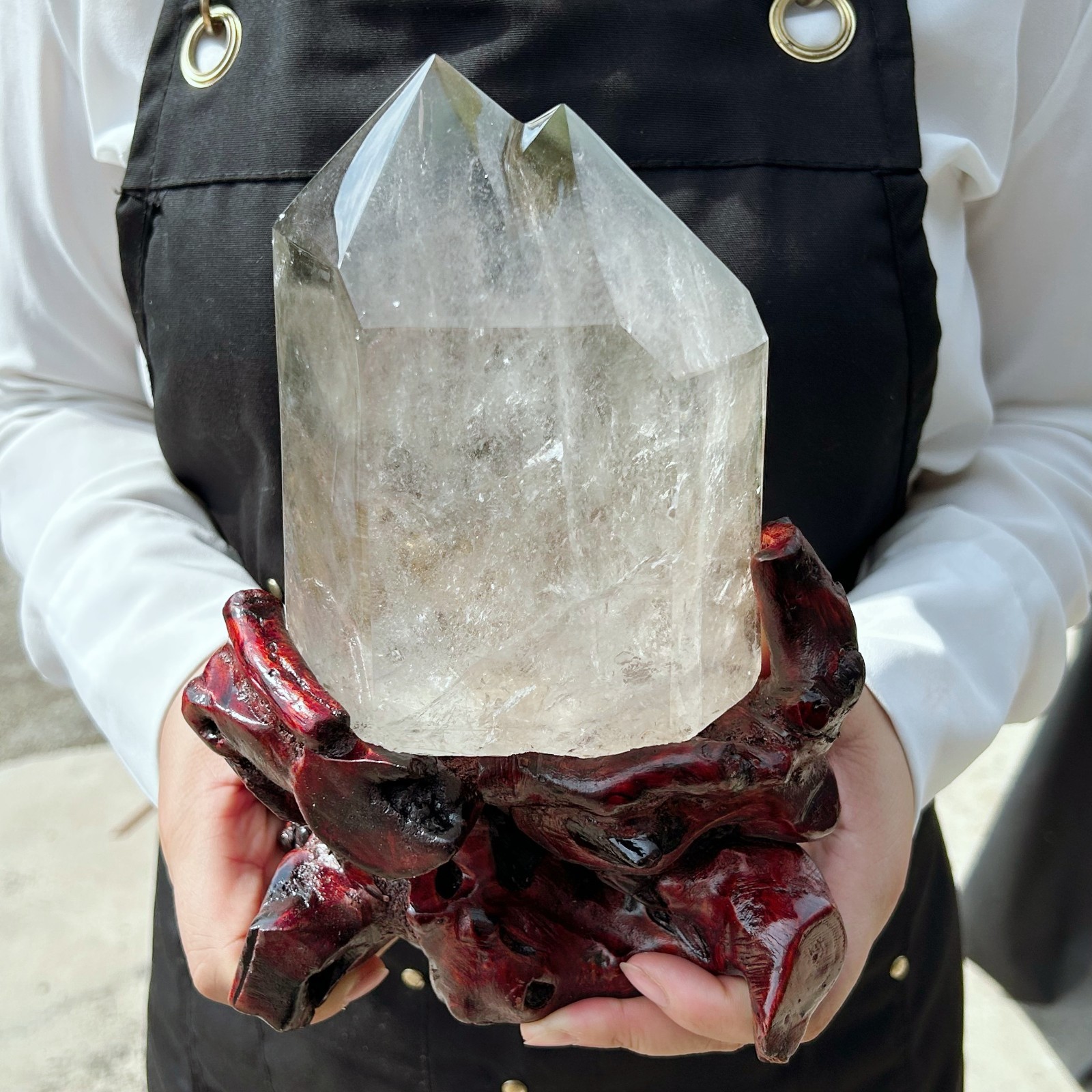 All 5.4LB Natural Ghost Phantom Quartz Crystal Wand Double Point Healing C3090