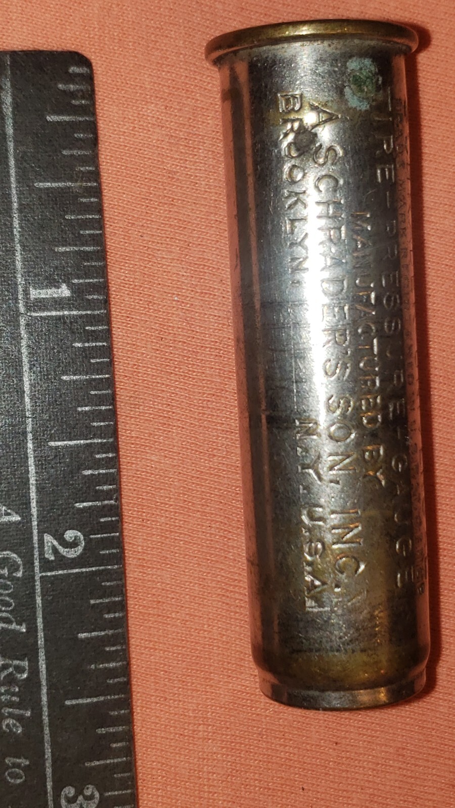 1909 SCHRADER-UNIVERSAL TIRE PRESSURE GUAGE BROOKLYN, NY
