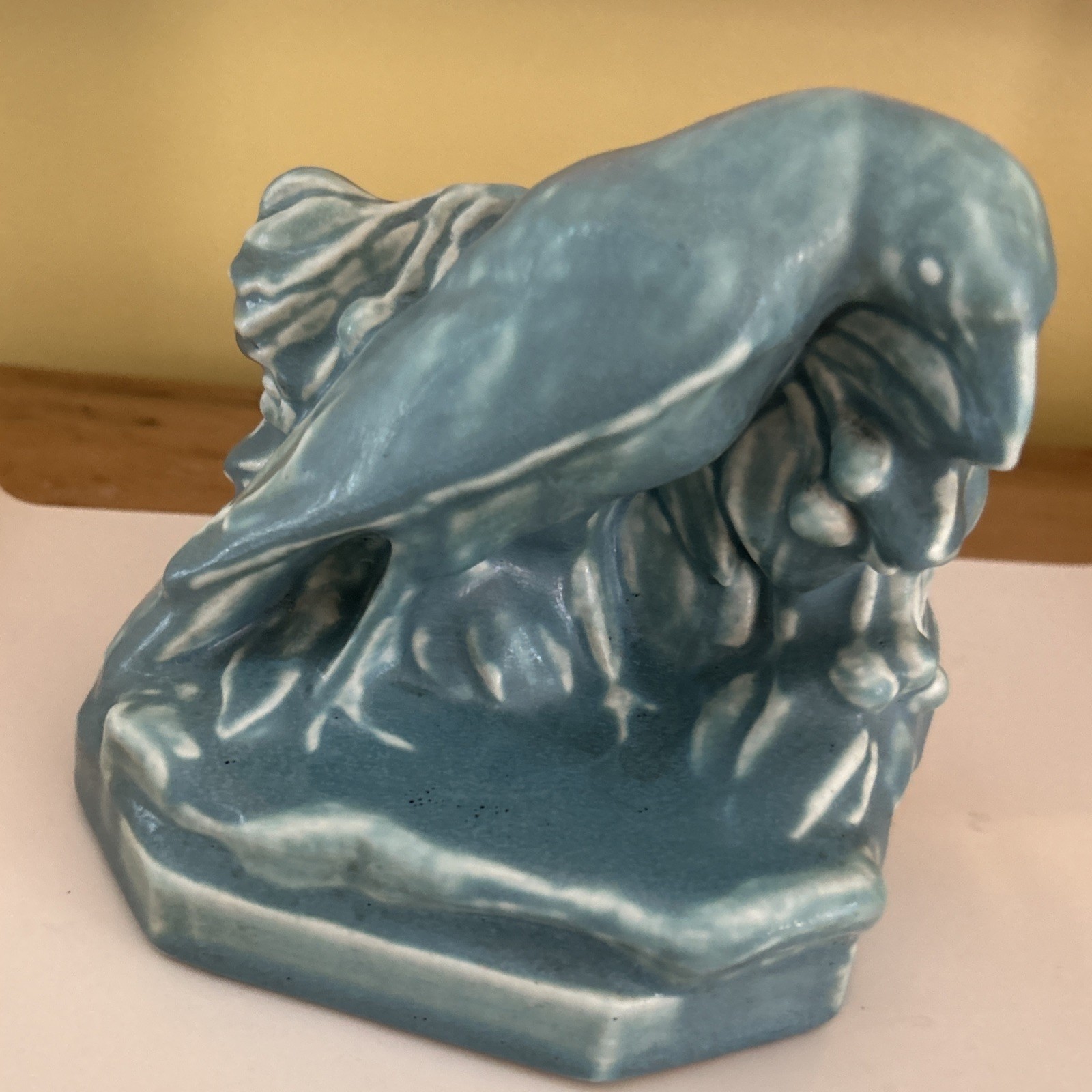 Single 1920 Rookwood Art Pottery Figural Raven Rook Bird Bookend 2275 Single 1920 Rookwood Art Pottery Figural Raven Rook Bird Bookend 2275