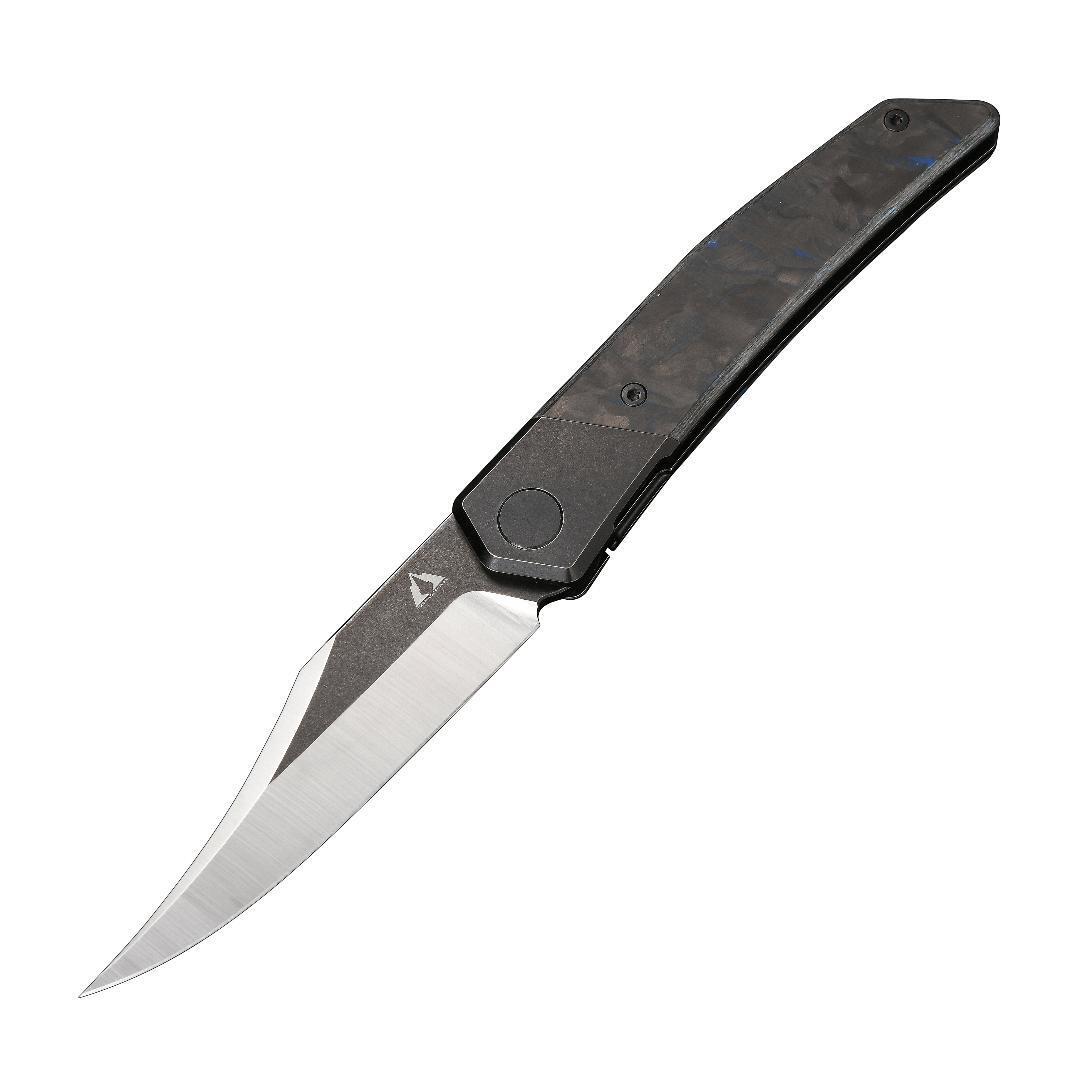 CMB Zetsu Folding Knife Titanium/CF Handle M390 Plain Edge Satin Finish CMB-09B