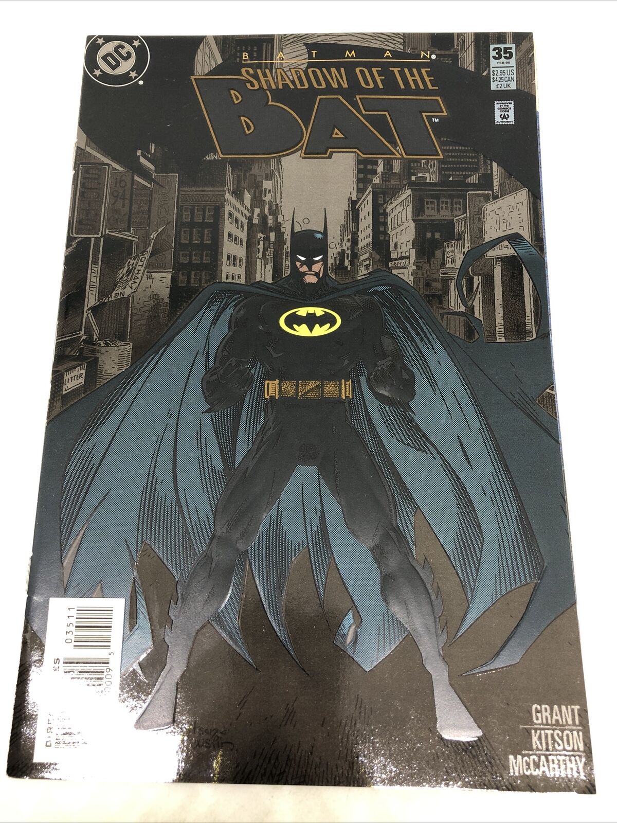 BATMAN SHADOW OF THE BAT #35 EMBOSSED COVER DC COMICS
