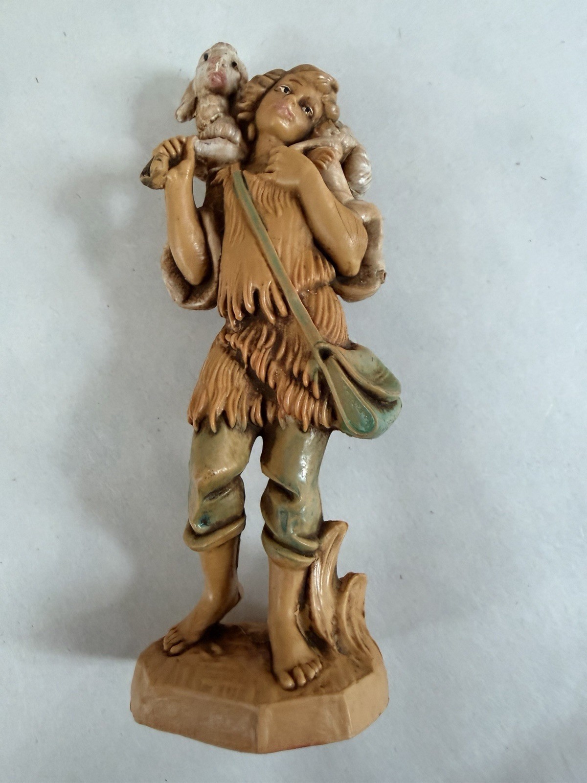 1983 Fontanini Village Figurine - Shepherd Gabriel w Sheep #123 - 3 1/2