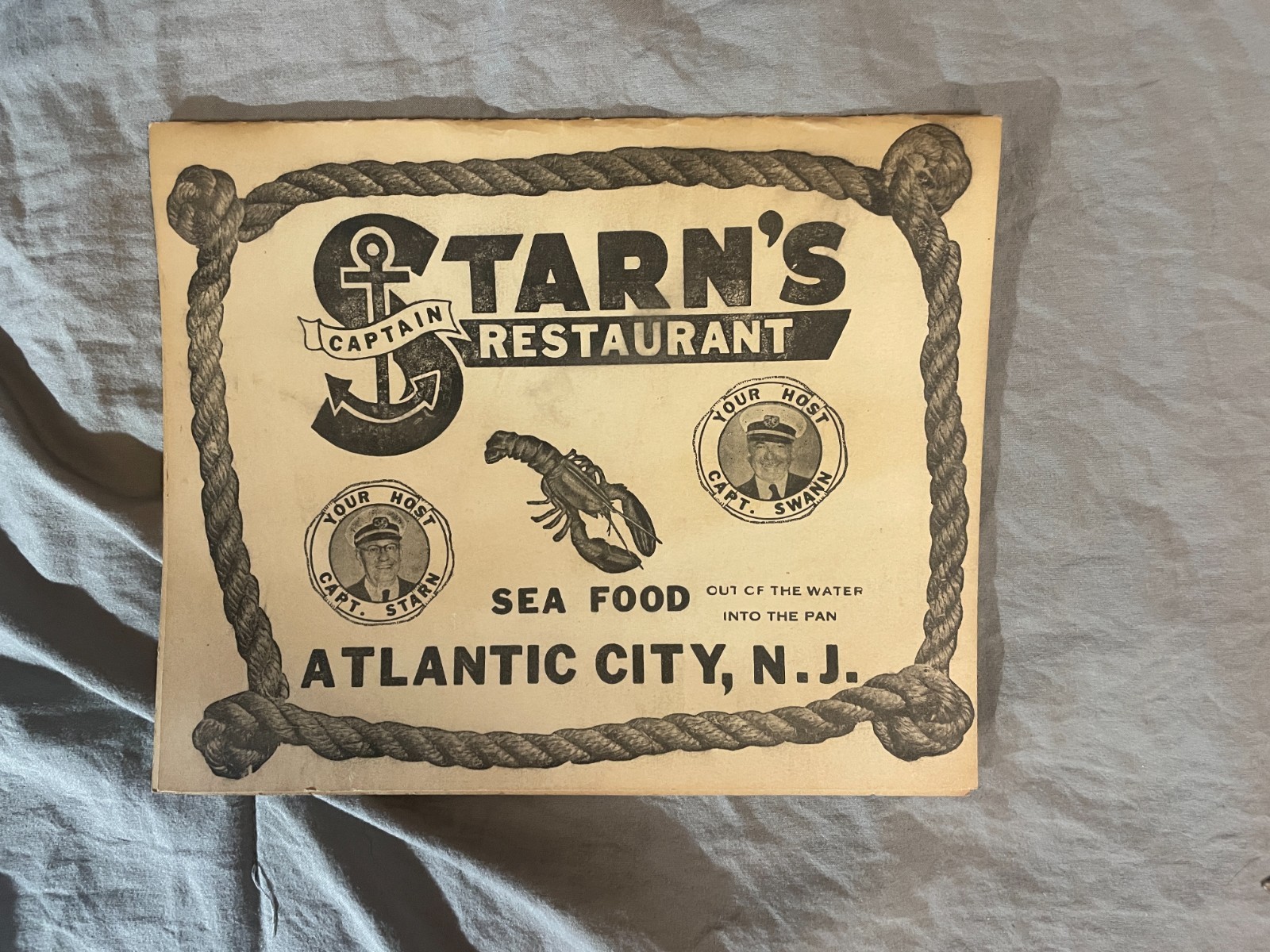 Captain Starn\'s Restaurant & Bar Souvenir Photo Atlantic City New Jersey