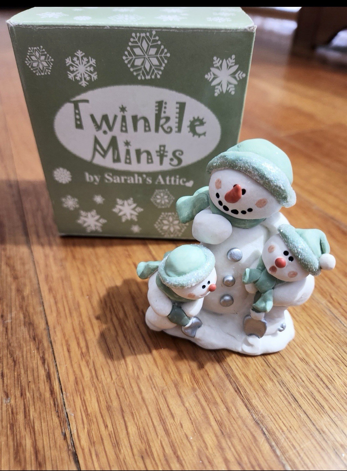 Vtg Sarah’s Attic Twinkle Mints Flurry Friends Christmas Figurine