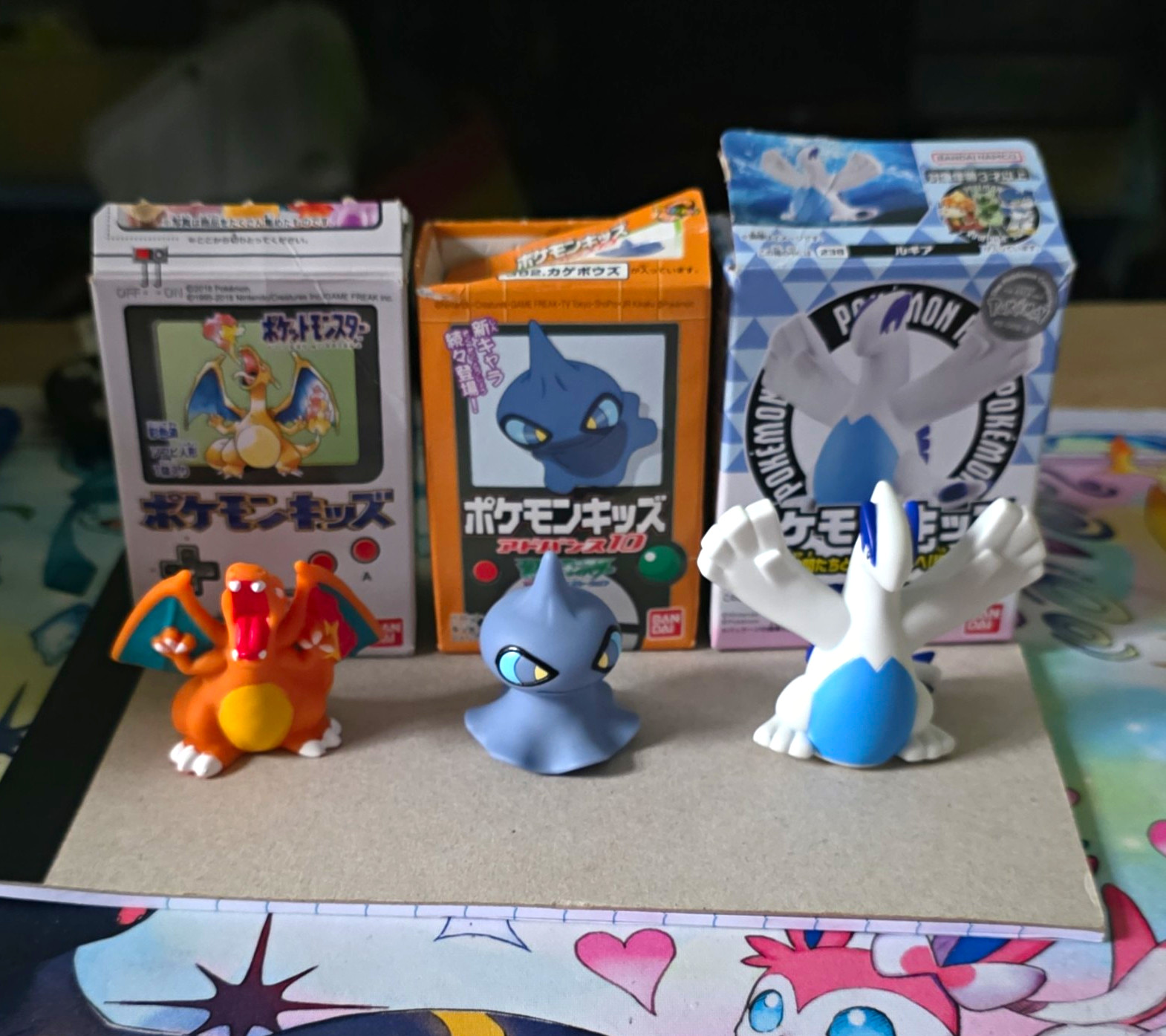 Bandai Pokemon Kids Mini Figurine Lot Charizard Chimecho Lugia w/ Boxes