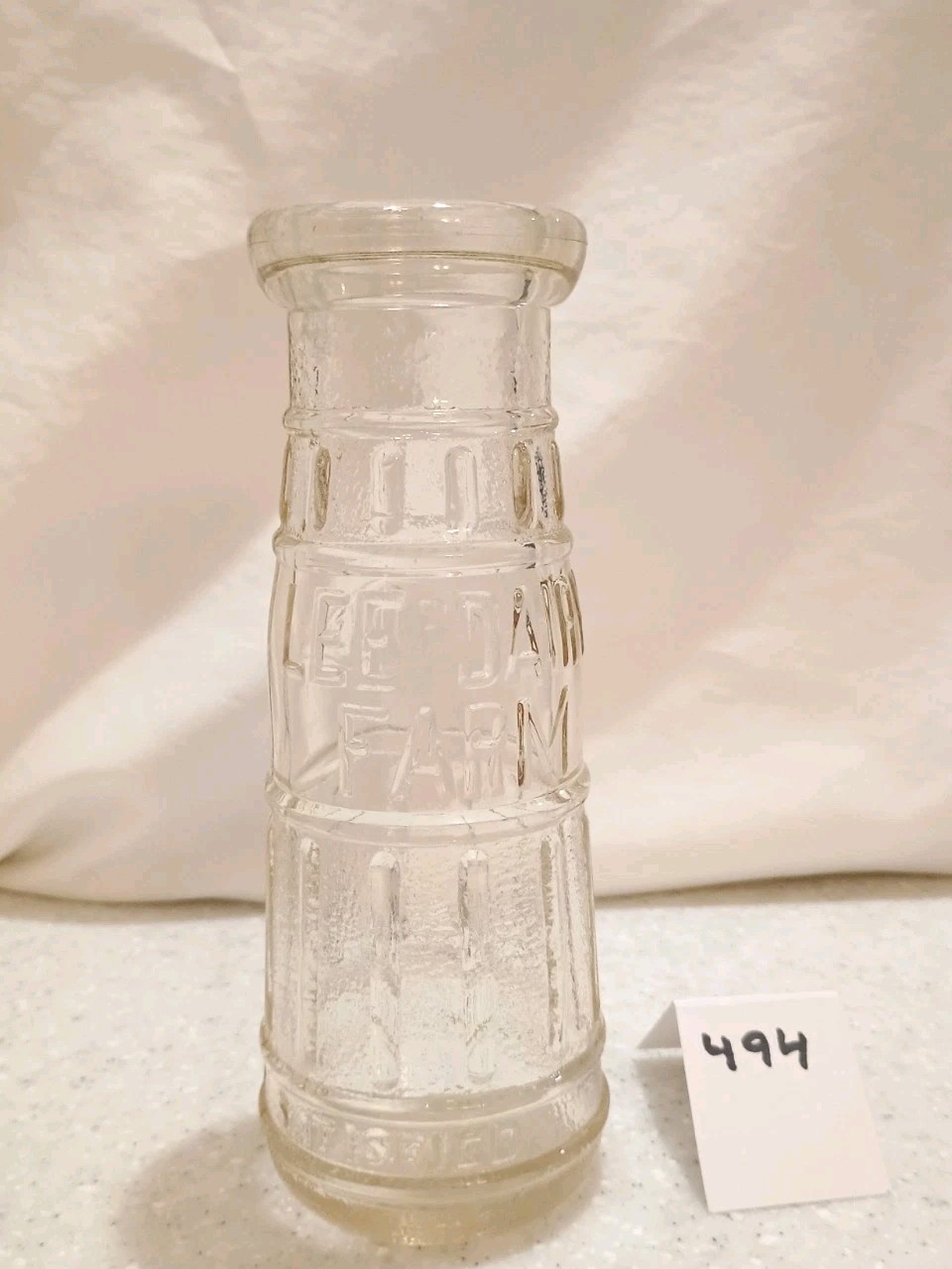 Vintage Glass Milk Bottle From Lee Dairy Farm