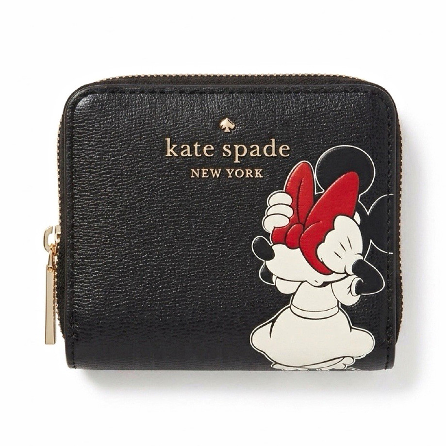 kate spade new york Disney Minnie Mouse Small Black Zip-Around Wallet