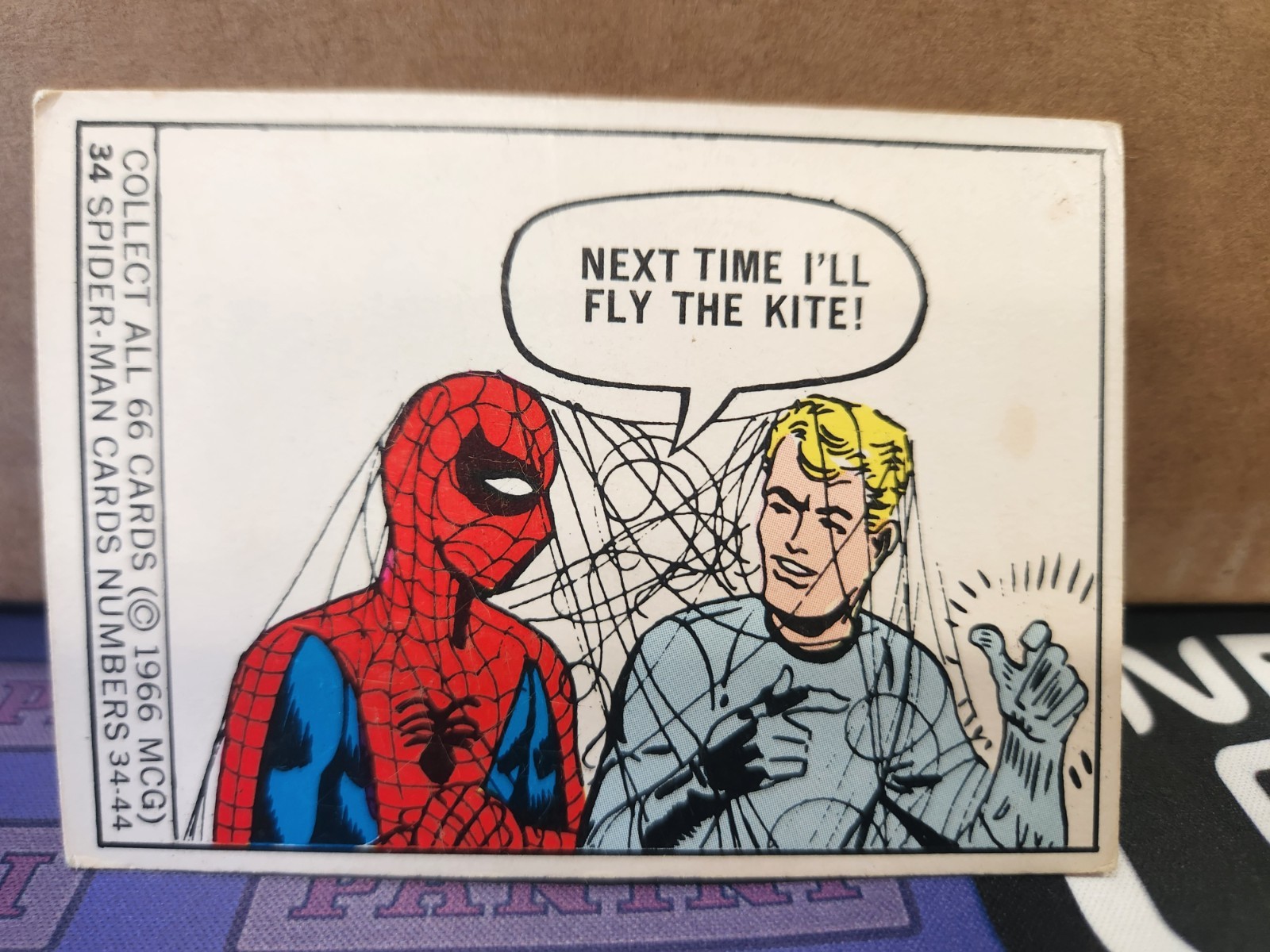 1966 Donruss Marvel Spiderman Rookie Card #34  Next Time I’ll Fly The Kite