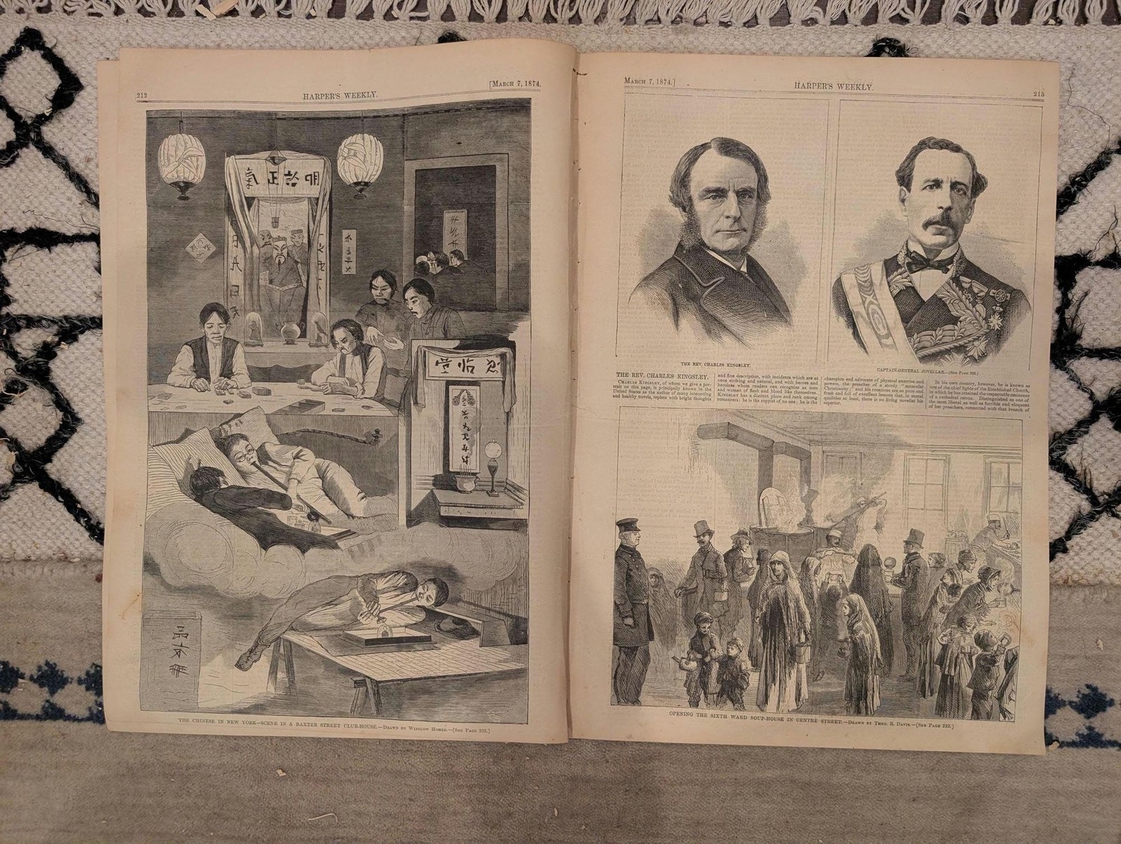 1874 Winslow Homer Chinese New York · Victor Hugo Guernsey — Harpers March 7