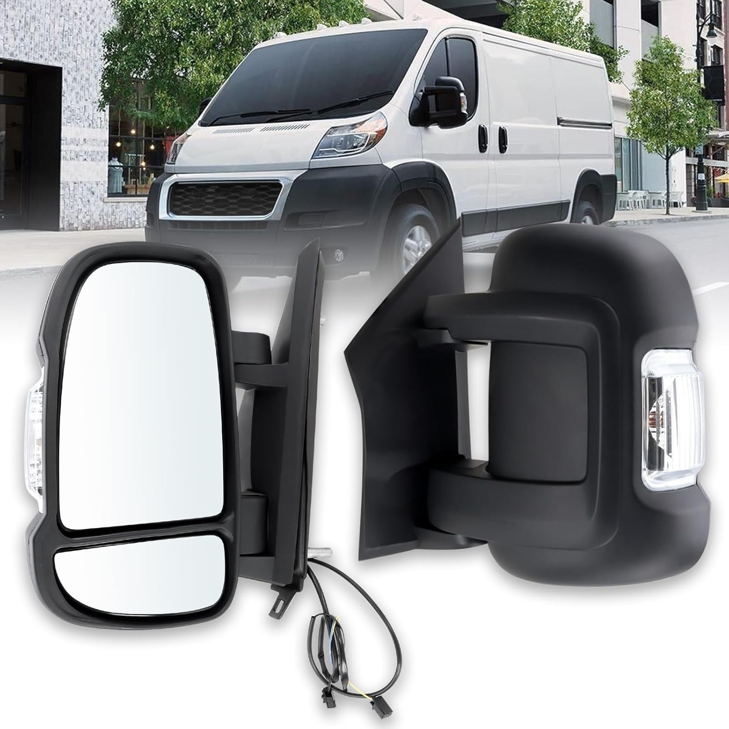 Left Driver Side Mirror Compatible with 2014-2025 Ram Promaster 1500/2500/3500 w Left Driver Side Mirror Compatible with 2014-2025 Ram Promaster 1500/2500/3500 w