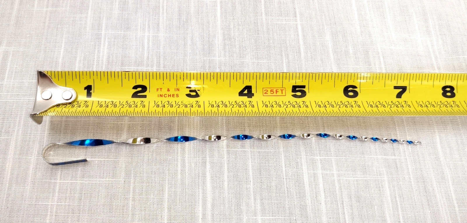 VINTAGE BLUE GREEN ALUMINUM CHRISTMAS TREE  ICICLE ORNAMENTS