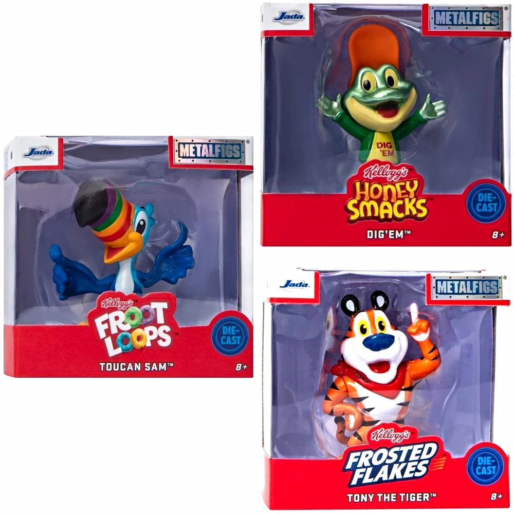 Kellogg Cereal Mascot Jada Metalfigs Die-Cast Figures Full Set