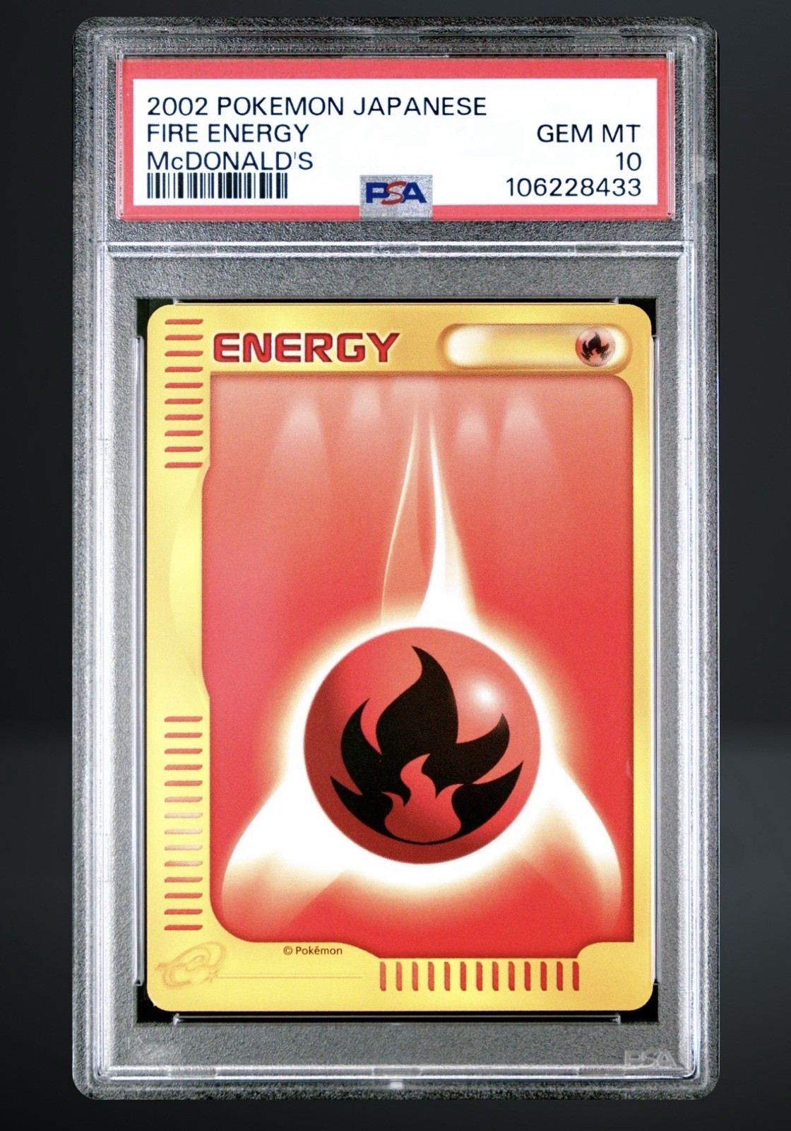 PSA 10 2002 Pokémon Japanese McDonald\'s Fire Energy 106228433