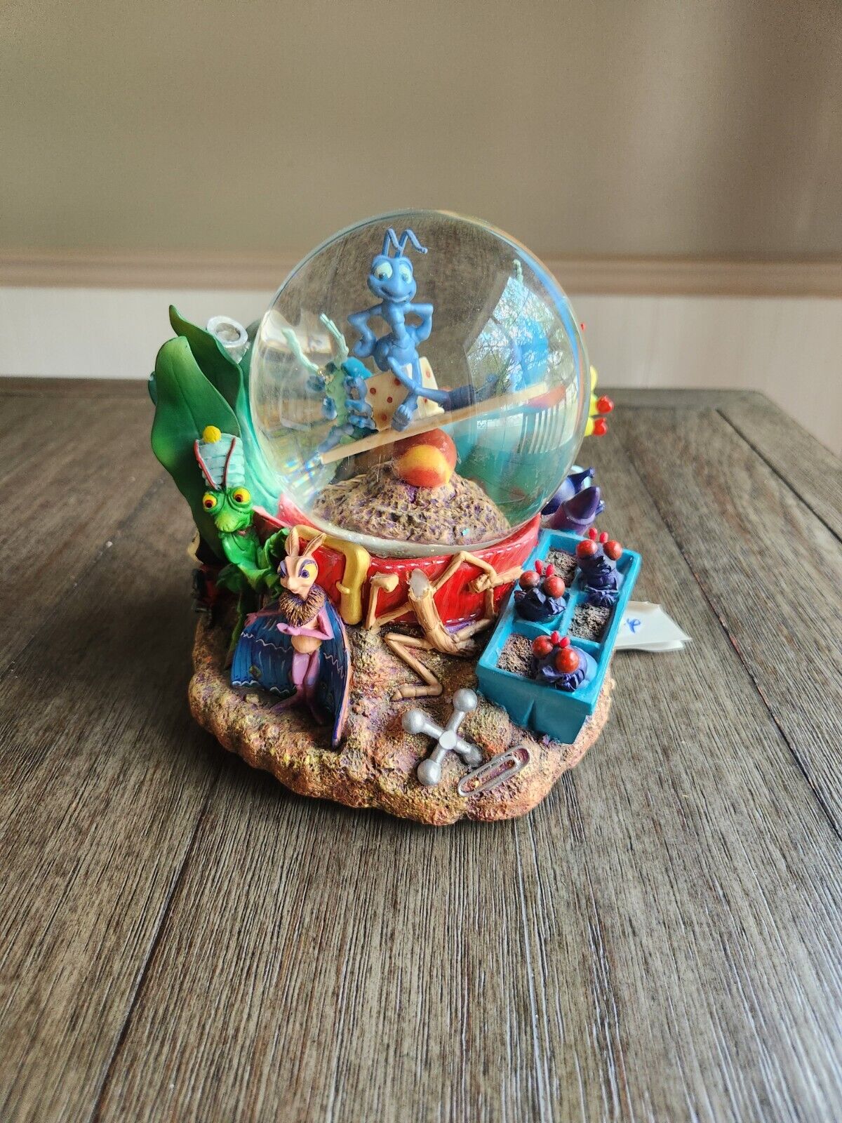 Disney Pixar A Bugs Life Snow Globe Collectible Musical  Works Missing Part 1998