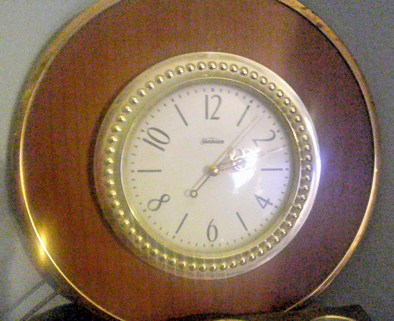 Sunbeam Mid Century Modern Wall Electric Clock Mode 4502 USA Working  Great