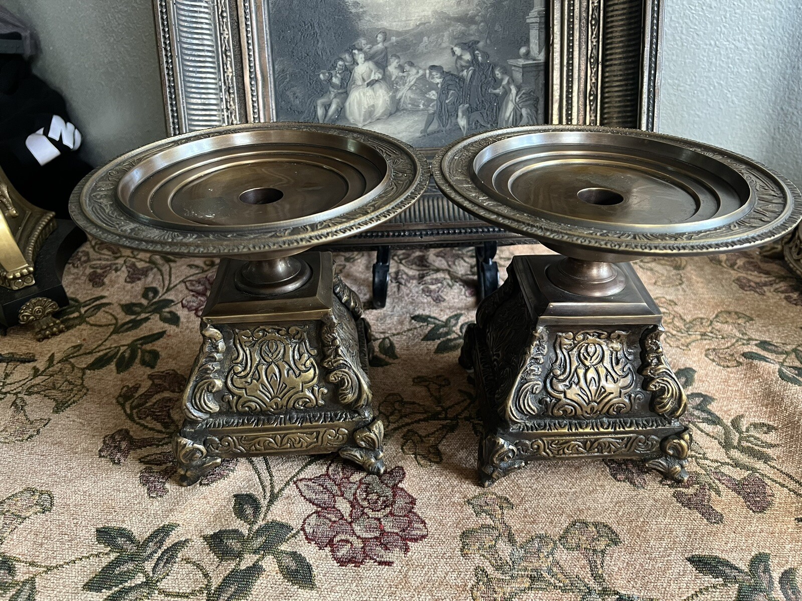 Vintage Castilian Candle Holder Brass - Heavy - 5 pounds Vintage Castilian Candle Holder Brass - Heavy - 5 pounds