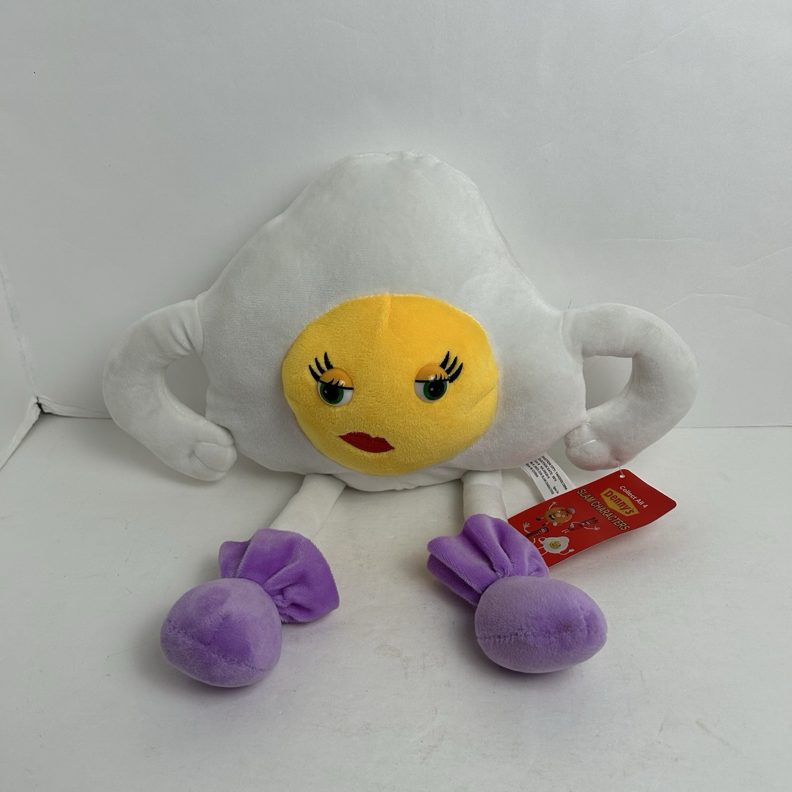 Denny\'s Restaurant EGG GIRL Grand Slam Breakfast Toy plush stuffed Rare HTF NWT