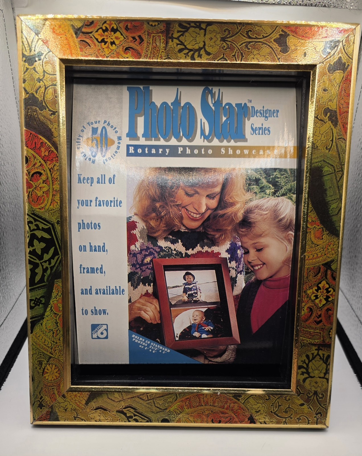Vintage 50 Photo Star Rotary Photo Designer Series Floral Frame Showcase Vintage 50 Photo Star Rotary Photo Designer Series Floral Frame Showcase