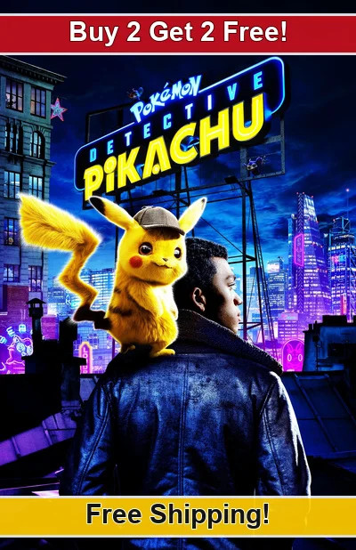 Pokémon Detective Pikachu 2019-01 11x17 Movie TV Show Poster Buy 2 Get 2 Free Pokémon Detective Pikachu 2019-01 11x17 Movie TV Show Poster Buy 2 Get 2 Free