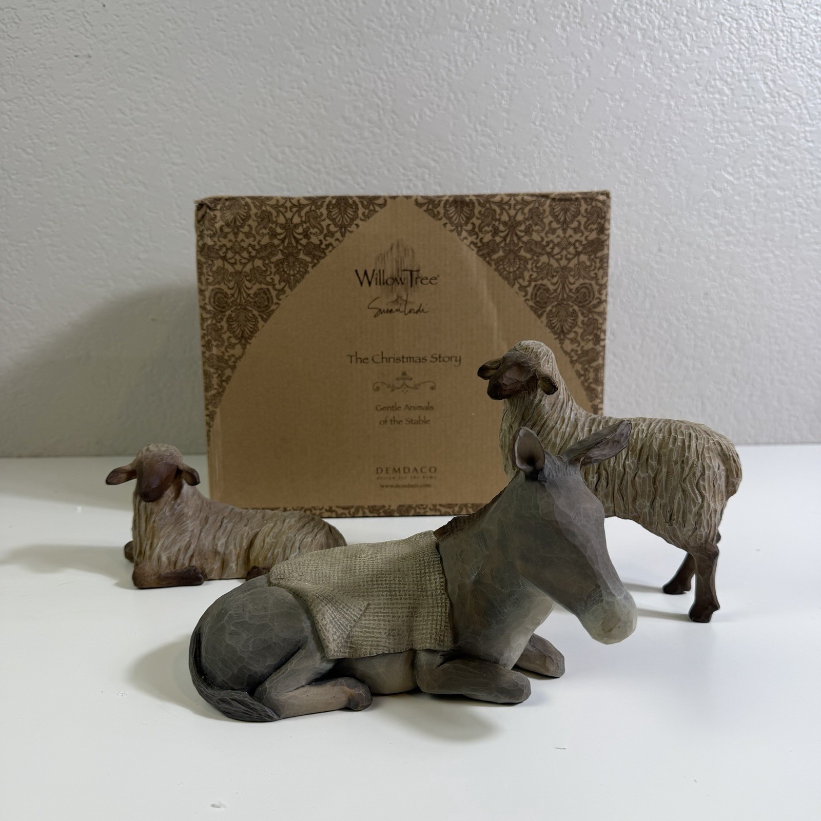 Willow Tree Gentle Animals of The Stable for The Christmas Story, Sculpted 