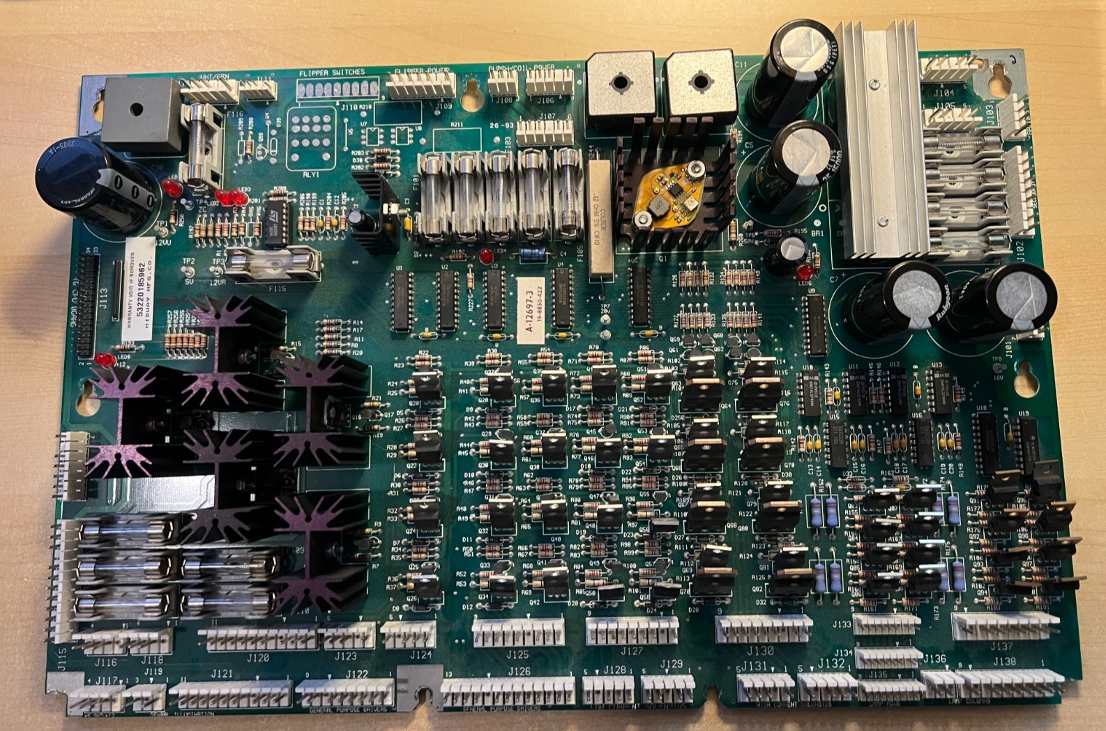 WILLIAMS WPC-89 POWER DRIVER BOARD A-12697-3 Rebuilt 100% Working